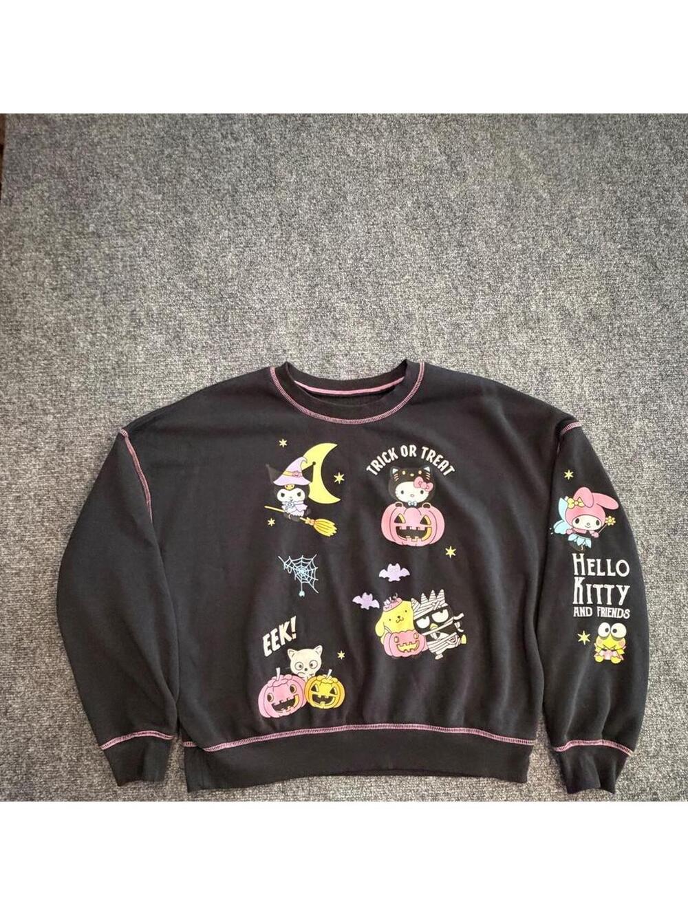 Hello Kitty and Friends Halloween sweatshirt, size L kawaii